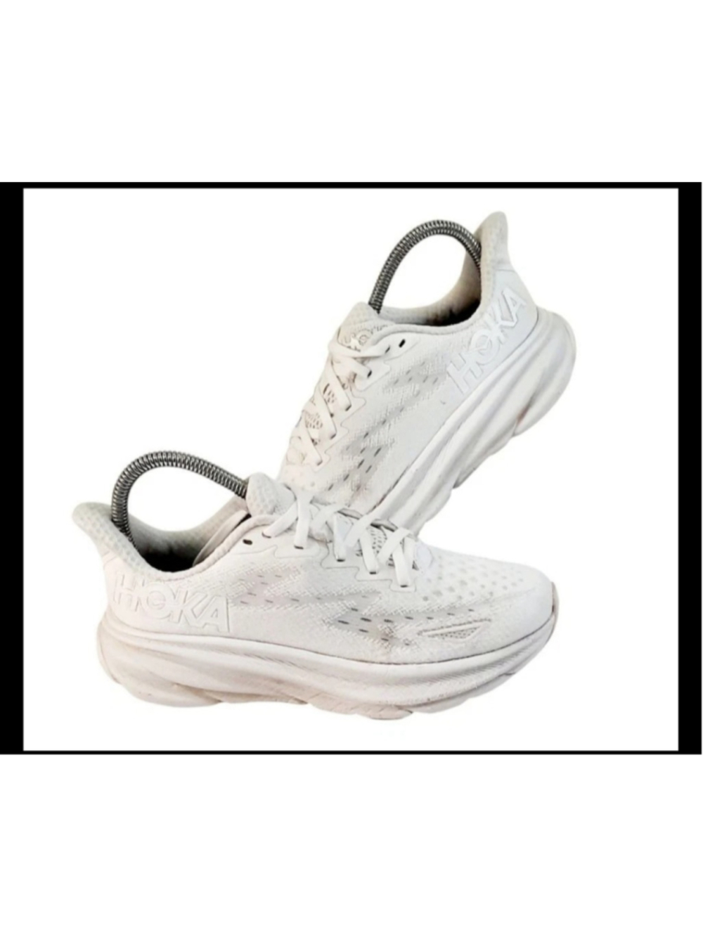 Hoka One One Clifton 9 Womens sz 5.5 Shoes White Sneaker 1127896 WWH Running Gym